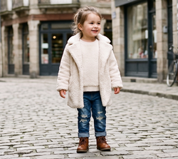 Ivory Teddy Kids Coat