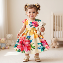 Robe fille jardin floral