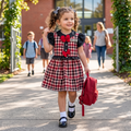 Red Plaid Bow Dress