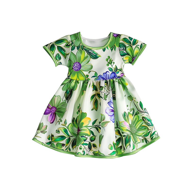 Floral Print Short Sleeve Dress