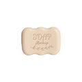 Natural Gentle Bar Soap with embossed design in soft beige color