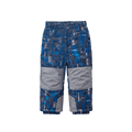 Blue Plaid Snow Pants for Toddler Boys flat lay