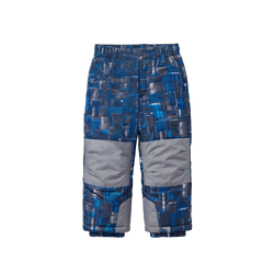Blue Plaid Snow Pants for Toddler Boys flat lay