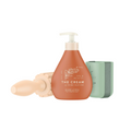 Spa & Beauty The Cream of Pure Nature set with pump bottle, massage tool and green jar