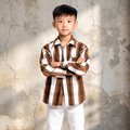 Boys Plaid Flannel Shirt - Product Flat Lay