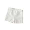 White Linen Shorts for Baby Boys - flat lay