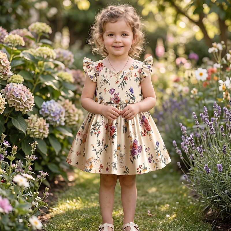 Garden Bloom Ruffle Dress