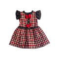 Red Plaid Bow Dress
