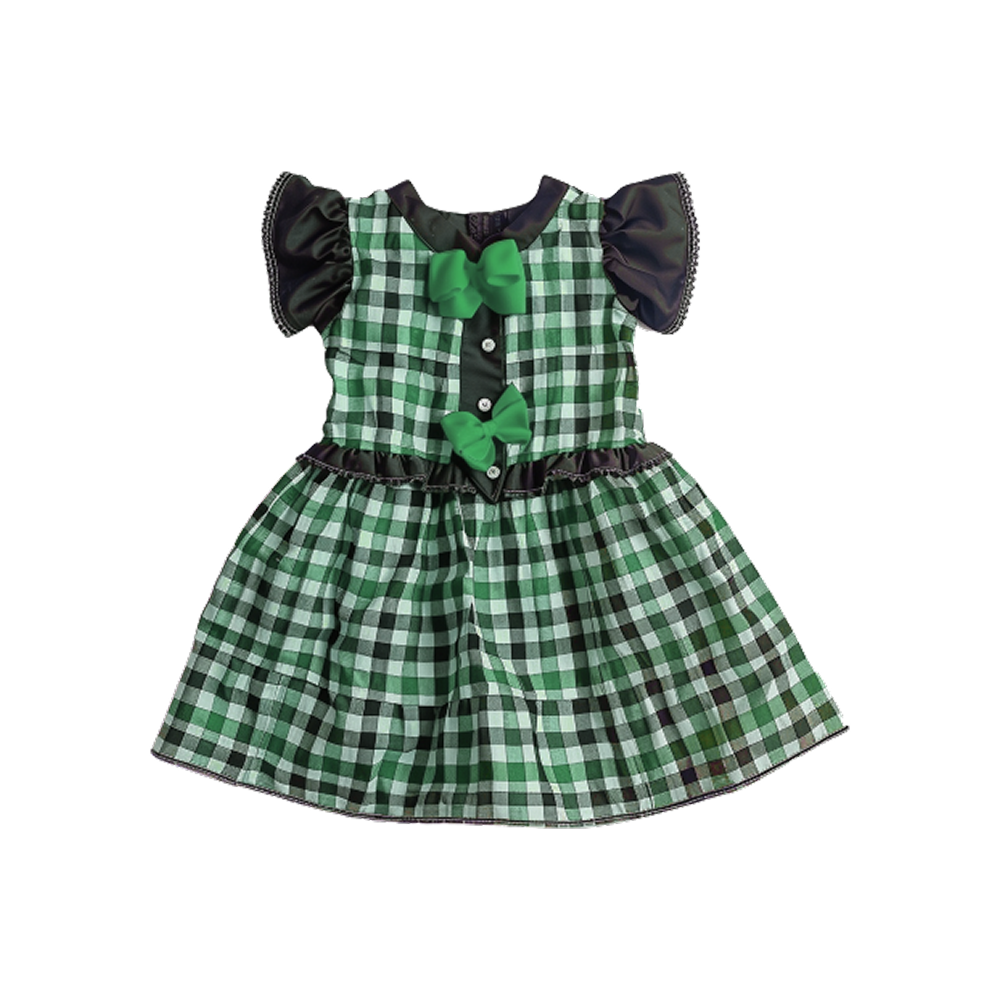 Red Plaid Bow Dress