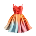 Sunset Rainbow Bow Dress