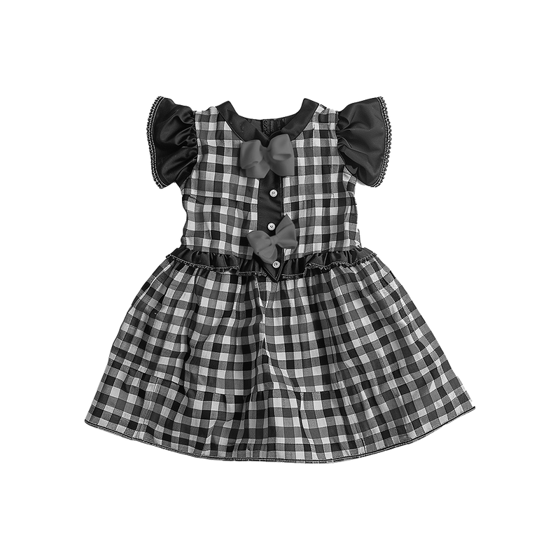 Red Plaid Bow Dress
