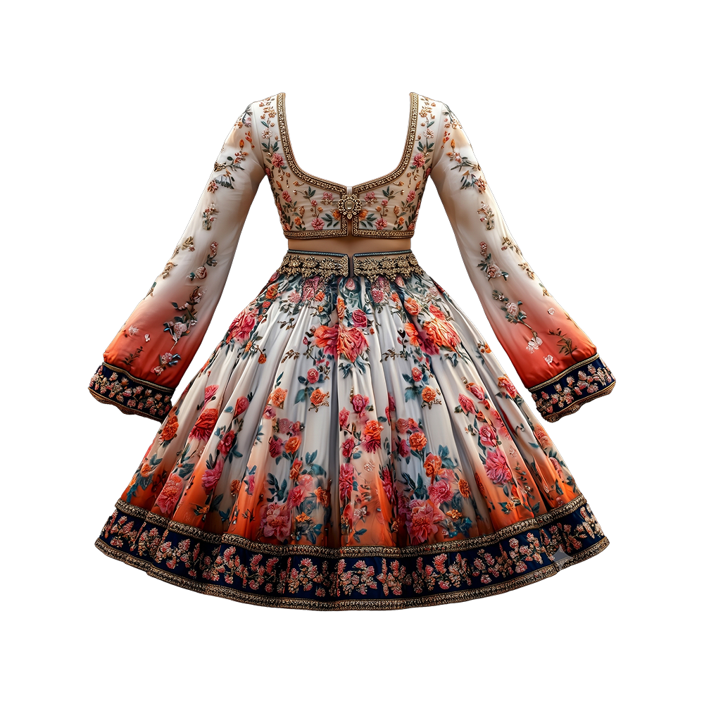 Blooming Rose Lehenga Set