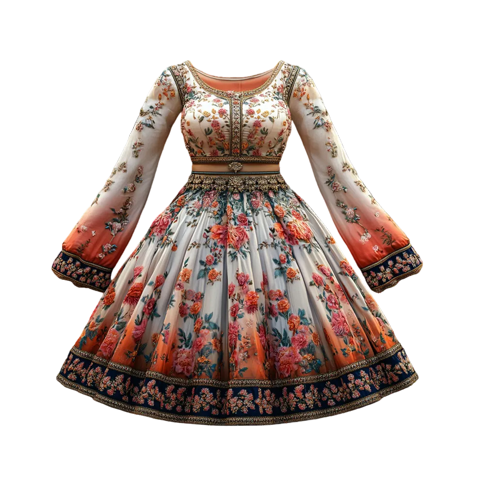 Blooming Rose Lehenga Set