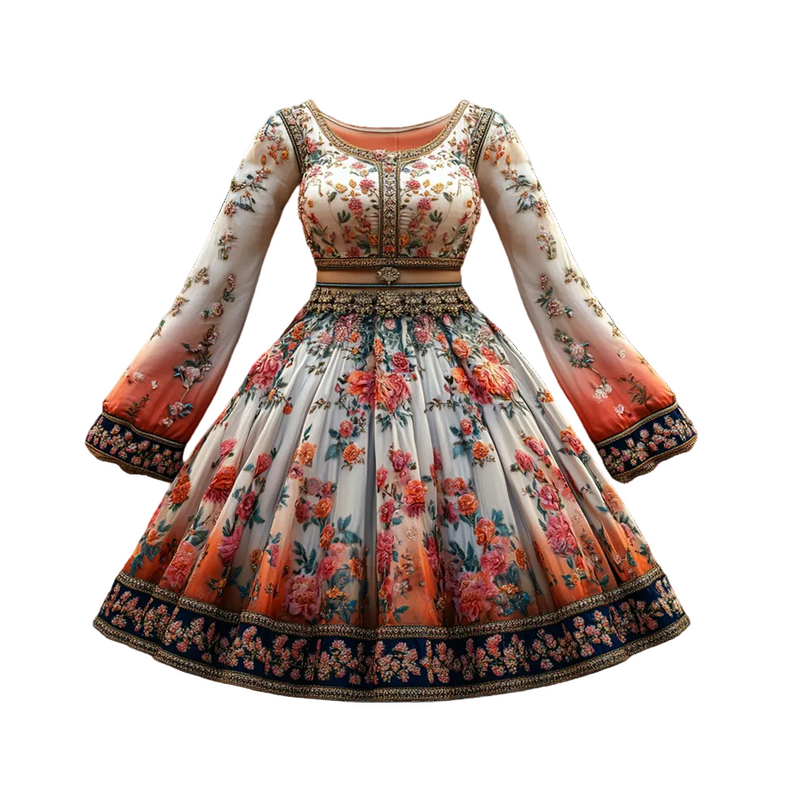 Blooming Rose Lehenga Set