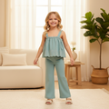 Girl wearing the aqua outfit