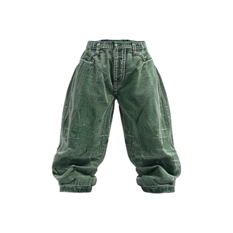 Wide-Leg Cargo Jeans
