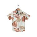 Tropical Leaf Print Short Sleeve Shirt