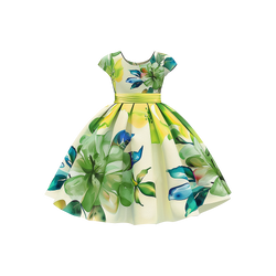 Robe fille jardin floral