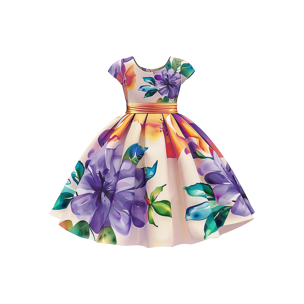 Robe fille jardin floral