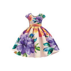 Robe fille jardin floral