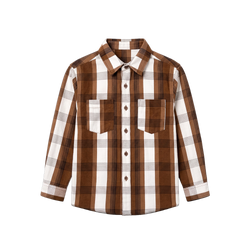 Boys Plaid Flannel Shirt - Model Lifestyle Shot
